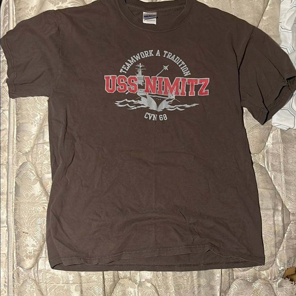 USS Nimitz Brown T-Shirt
